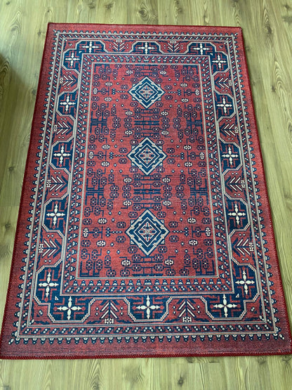 AFGAN MODEL BORDO - KIRMIZI HALI