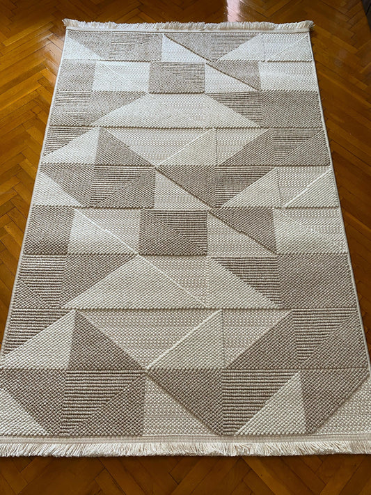 KREM-VİZON BUKLE HALI