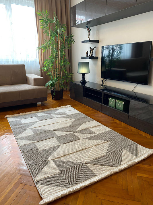 KREM-GRİ BUKLE HALI