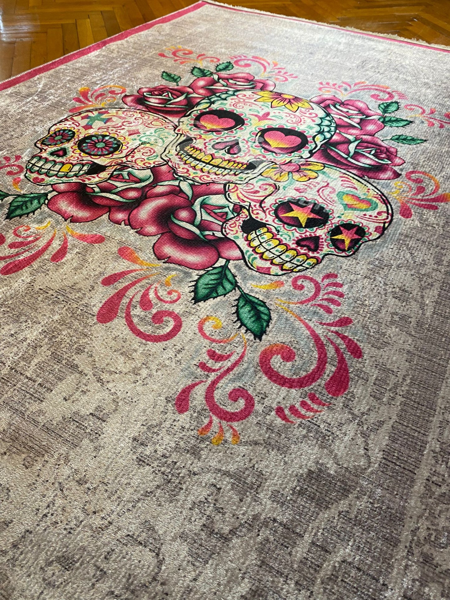 SKULL DEKORATİF HALI