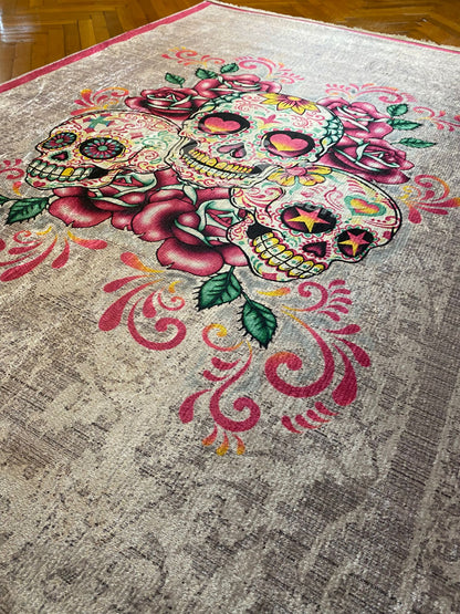 SKULL DEKORATİF HALI