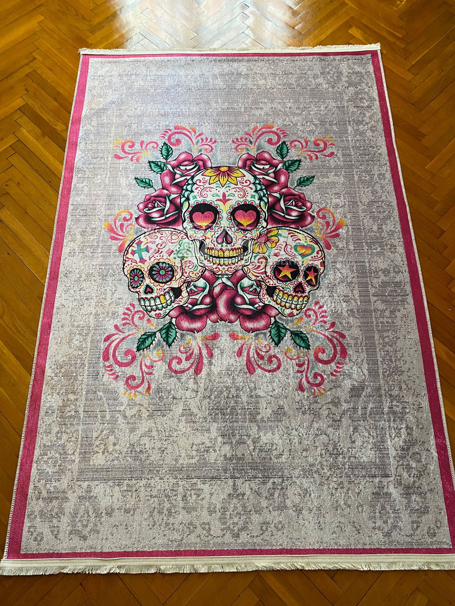 SKULL DEKORATİF HALI