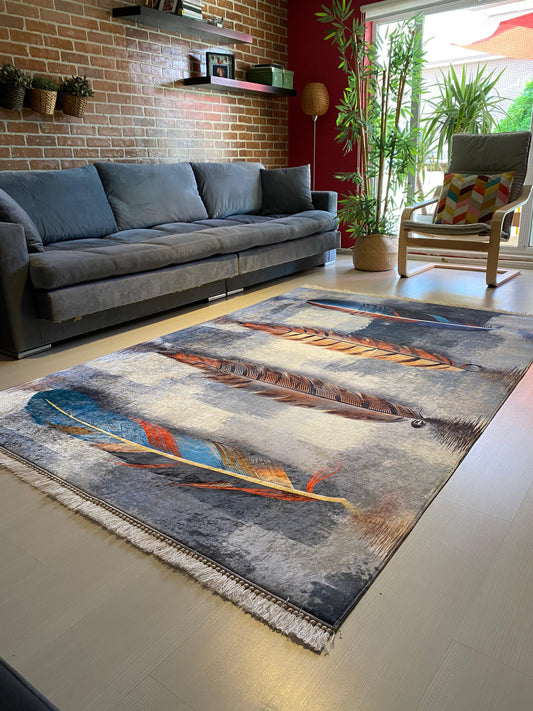 RENKLİ KUŞ TÜYÜ DESEN