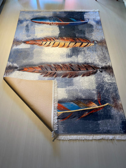 RENKLİ KUŞ TÜYÜ DESEN