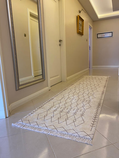 KREM-VİZON DEKORATİF HALI