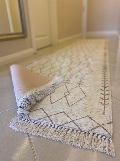 KREM-VİZON DEKORATİF HALI