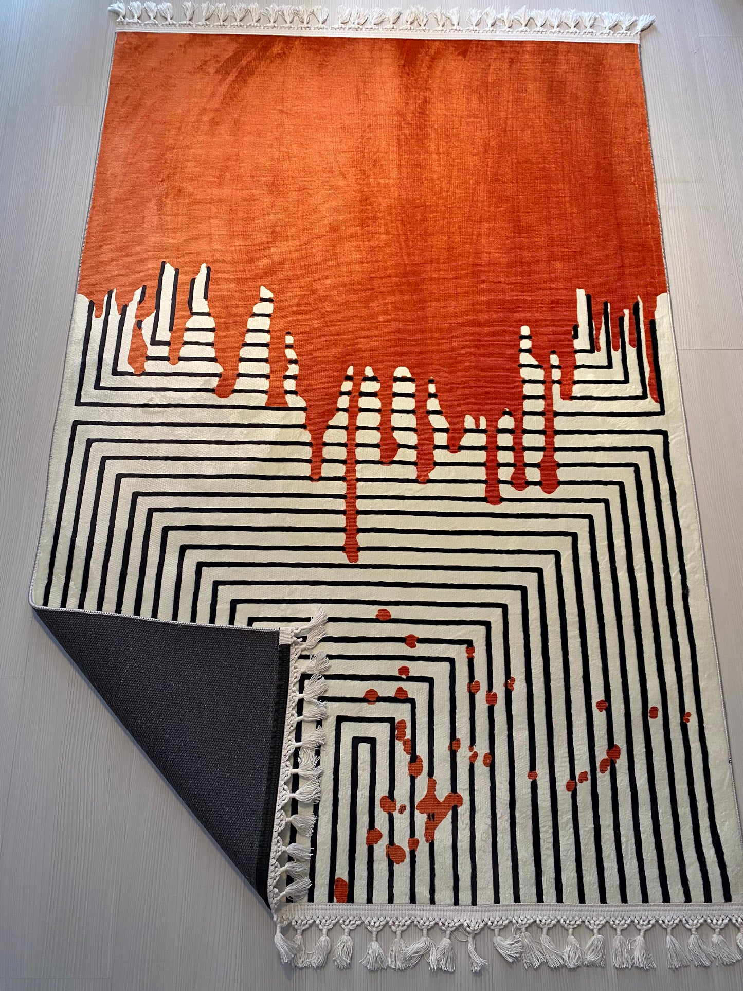 TURUNCU-BEYAZ GEOMETRİK