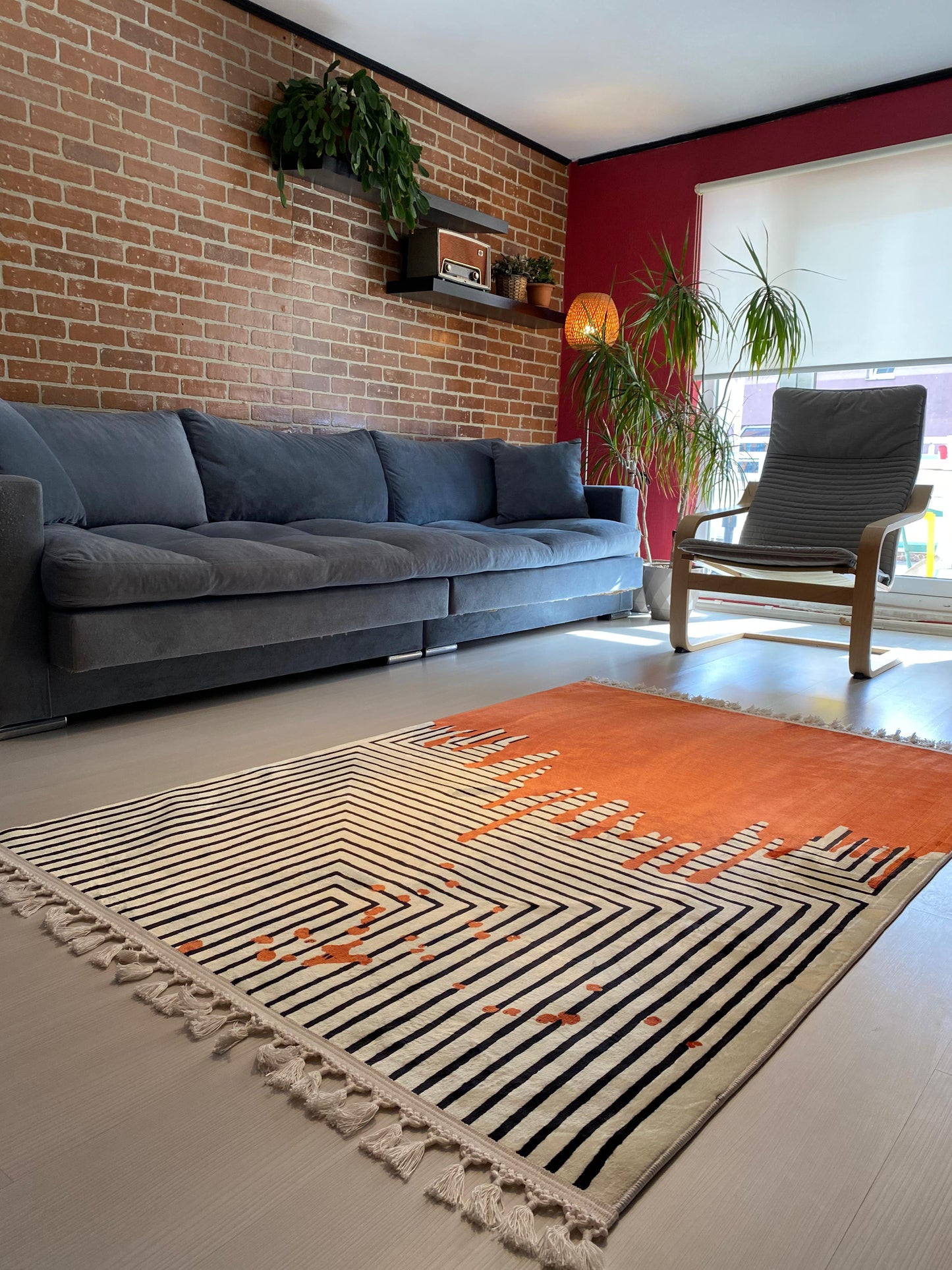 TURUNCU-BEYAZ GEOMETRİK