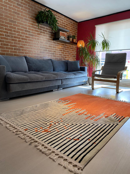 TURUNCU-BEYAZ GEOMETRİK