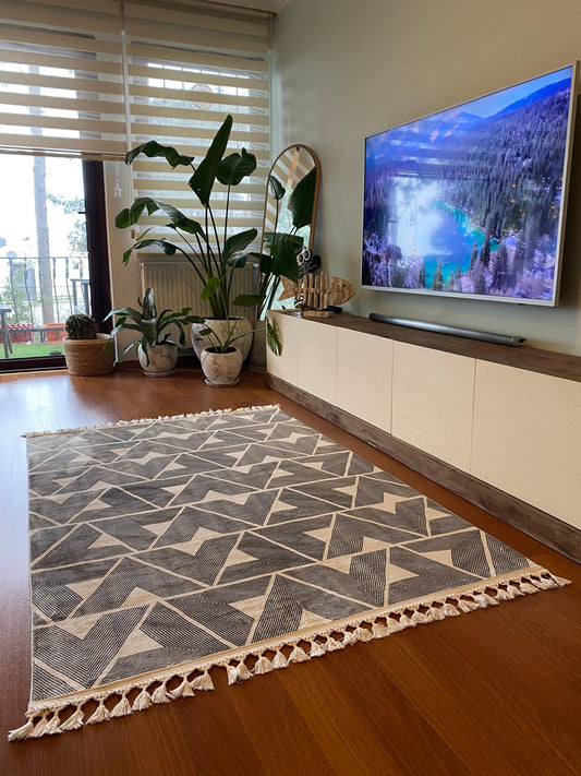 GRİ-BEYAZ GEOMETRİK