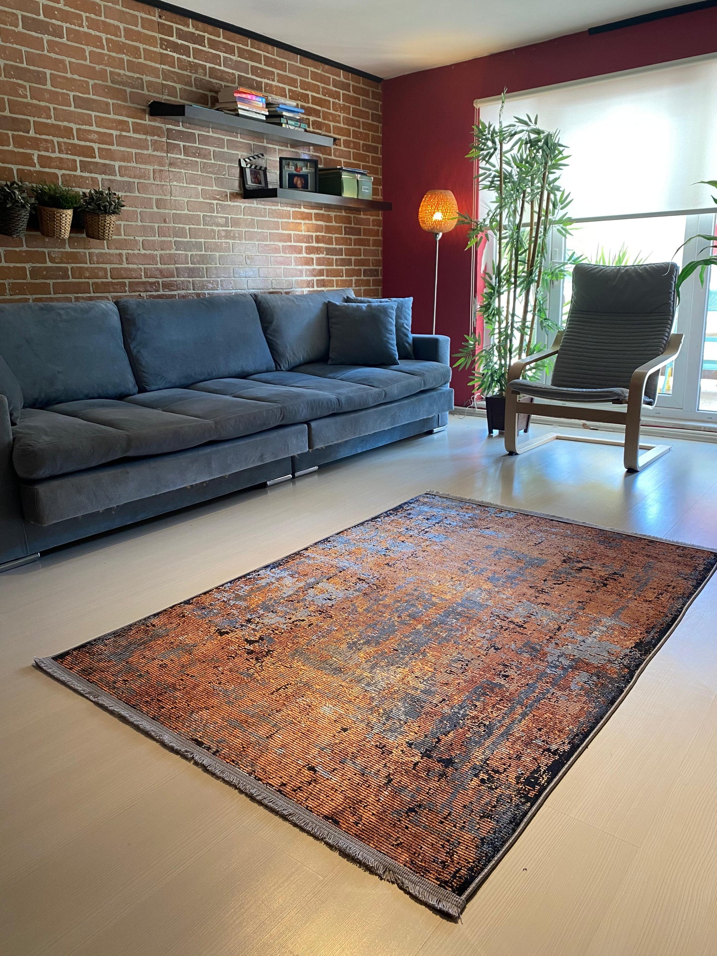 ANTRASİT-KİREMİT DEKORATİF HALI