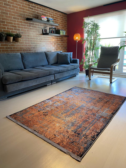 ANTRASİT-KİREMİT DEKORATİF HALI