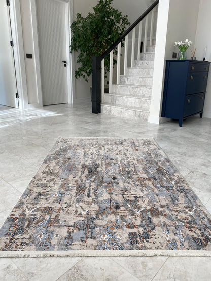 ESKİTME DESENLİ DEKORATİF HALI