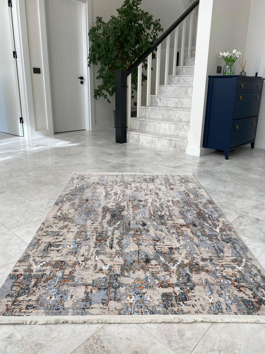 ESKİTME DESENLİ DEKORATİF HALI