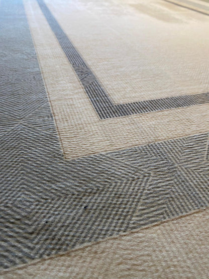 AÇIK GRİ - KREM DEKORATİF HALI