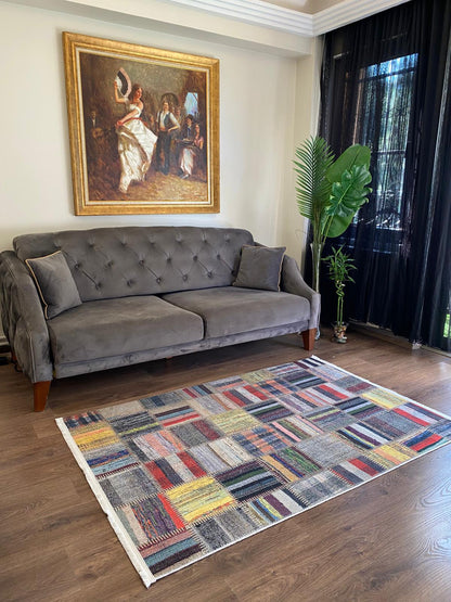 RENKLİ PATCHWORK HALI