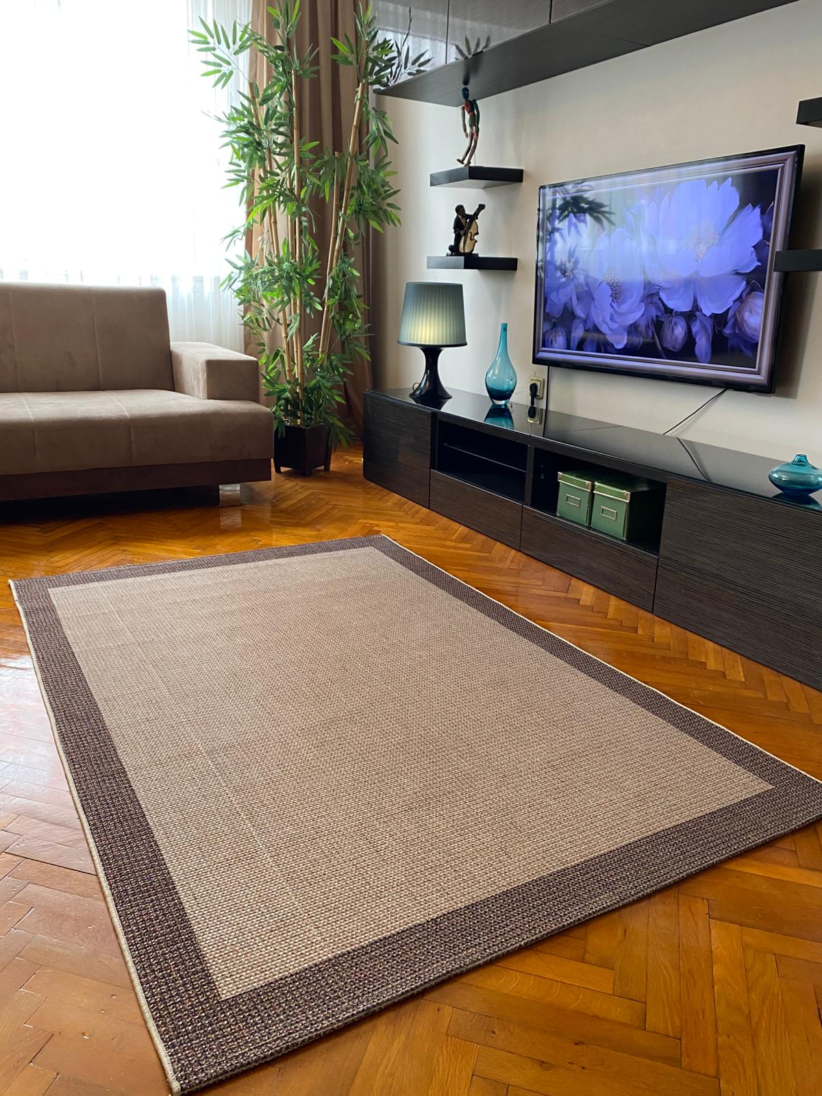 KAHVE - BEJ SADE SİSAL HALI