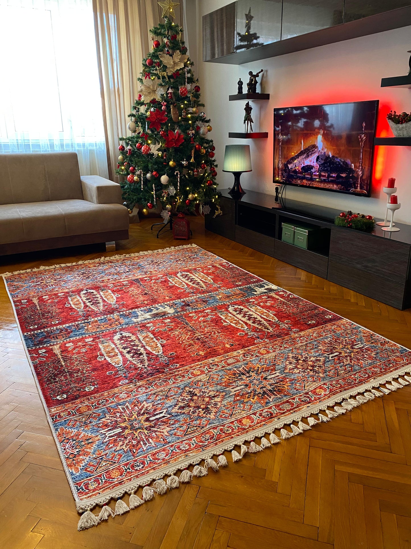 KIRMIZI DEKORATİF HALI