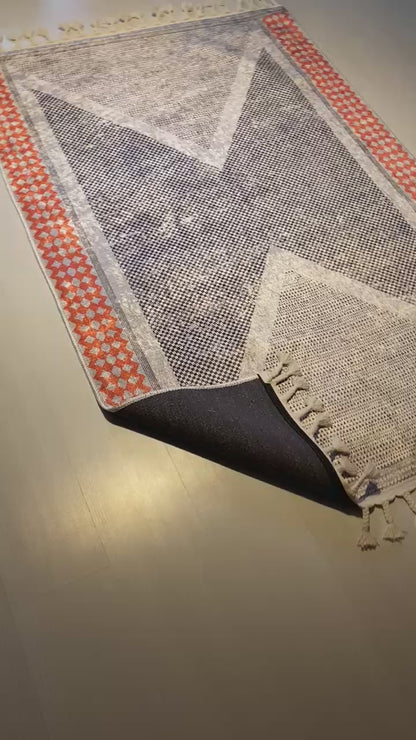 TURUNCU-GRİ ŞIK HALI