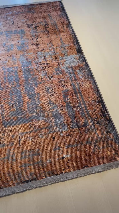 ANTRASİT-KİREMİT DEKORATİF HALI